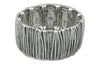 Ethnic Silver-Plated Cuff Bracelet