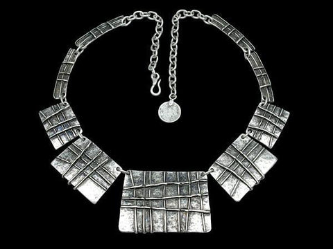 Ethnic Silver-Plated Necklace