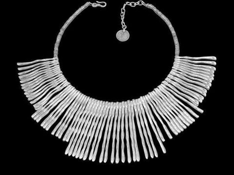 Ethnic Silver-Plated Necklace