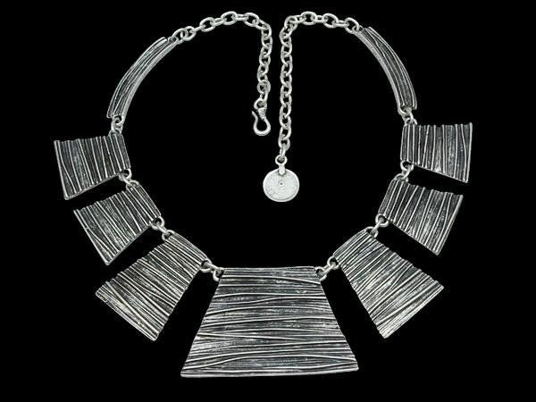 Ethnic Silver-Plated Necklace