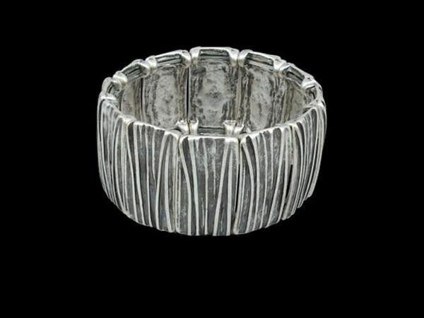 Ethnic Silver-Plated Cuff Bracelet